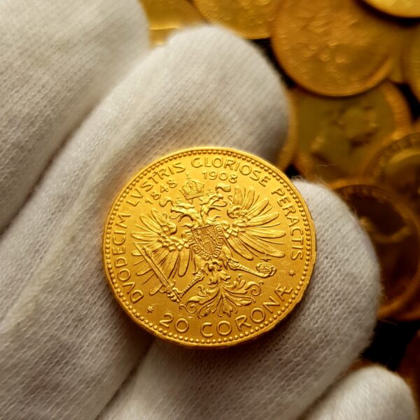 20 Koruna 1908 BZ - jubilejní - Image 2