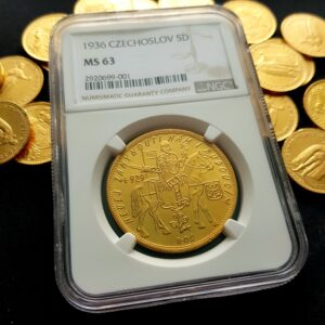 Svatováclavský 5 Dukát 1936, katalog až 780 000 Kč! MS 63