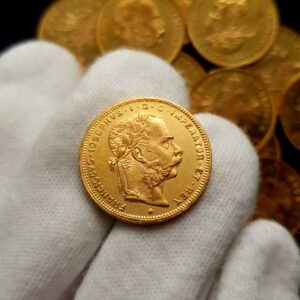 8 Zlatník/20 Frank 1886, František Josef I.