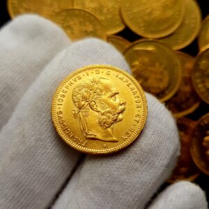 8 Zlatník/20 Frank 1884, František Josef I.