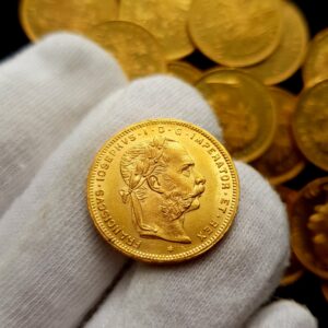 8 Zlatník/20 Frank 1887, František Josef I.