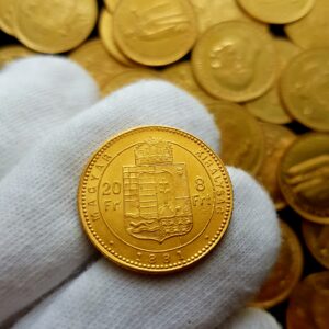 8 Zlatník/20 Frank 1881, František Josef I.