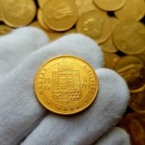 8 Zlatník/20 Frank 1886, František Josef I.