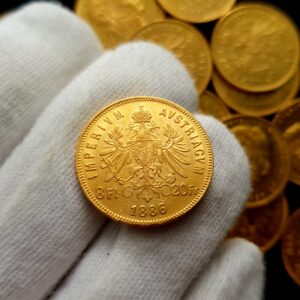 8 Zlatník/20 Frank 1886, František Josef I.