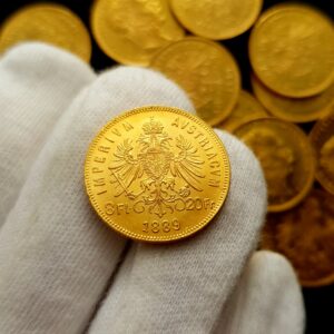 8 Zlatník/20 Frank 1889, František Josef I.