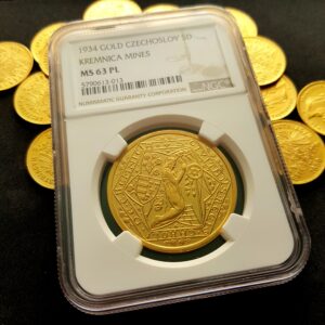 5 Dukát 1934 - oživení kremnického baníctví, NGC MS 63 PL