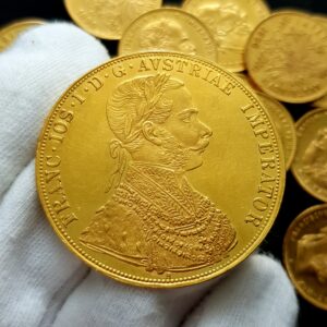 Velmi vzácný a hezký 4 Dukát 1871 A, František Josef I.