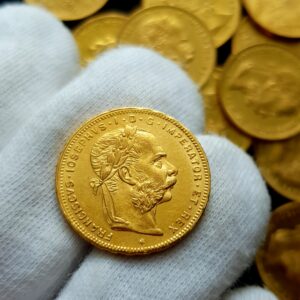 8 Zlatník/20 Frank 1886, František Josef I.