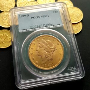 20 Dollar 1899 S, American Double Eagle Liberty Head, MS 61