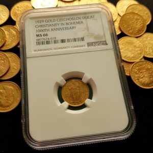 Dukátová medaile 1929 - Millenium sv. Václava, MS 66