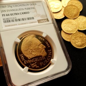 Zlatá medaile 1969 - Jan Evangelista Purkyně, PF 66 ULTRA CAMEO